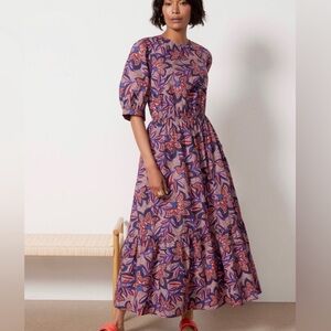 EVEREVE Noelle Open Back Floral Maxi Dress Womens Size Large